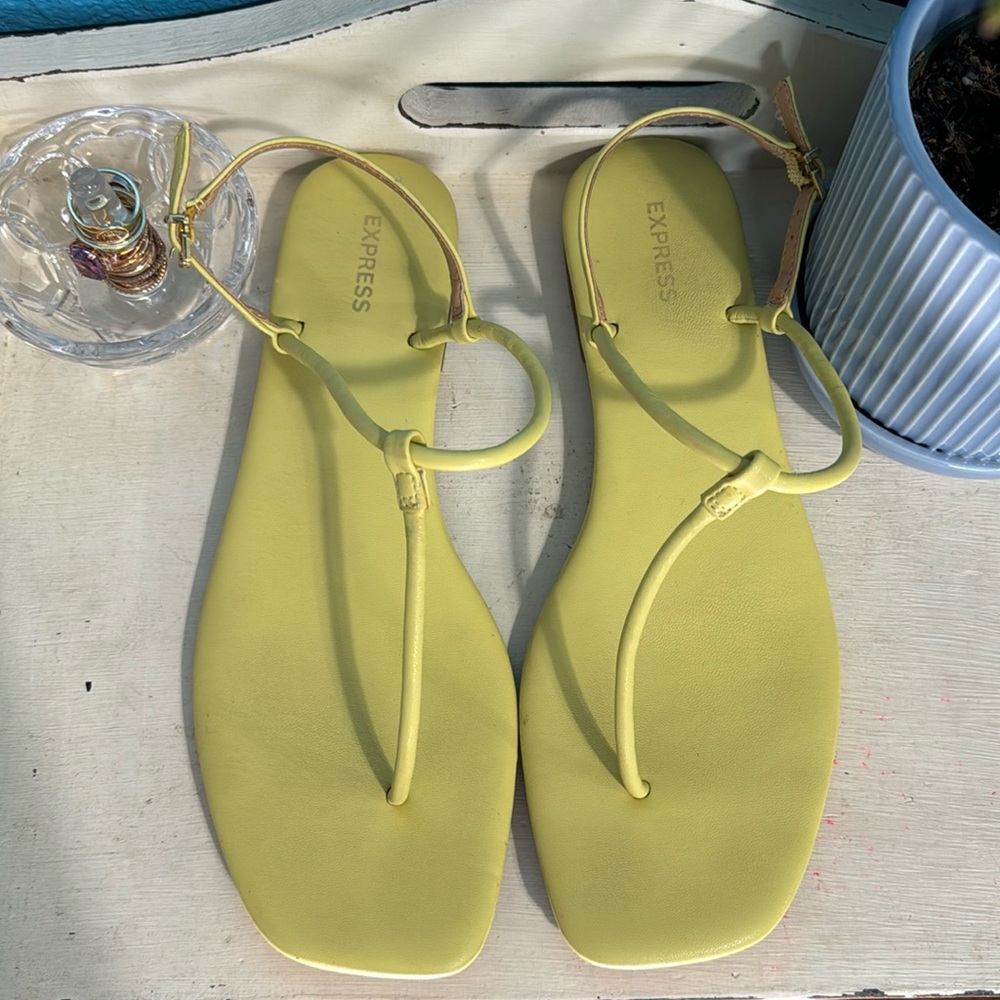 Express Neon Strappy Sandals